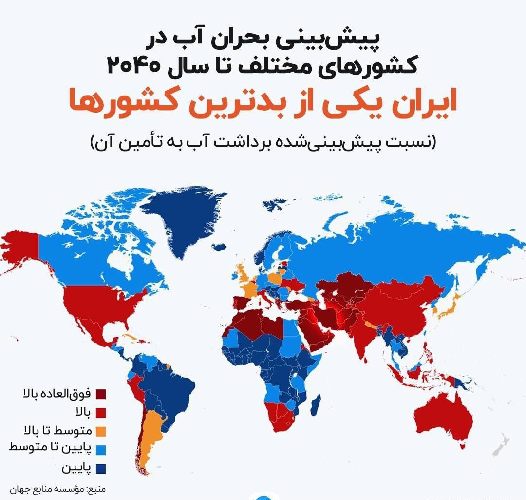۲۰۴۰ سال جنگ آب در ایران است!