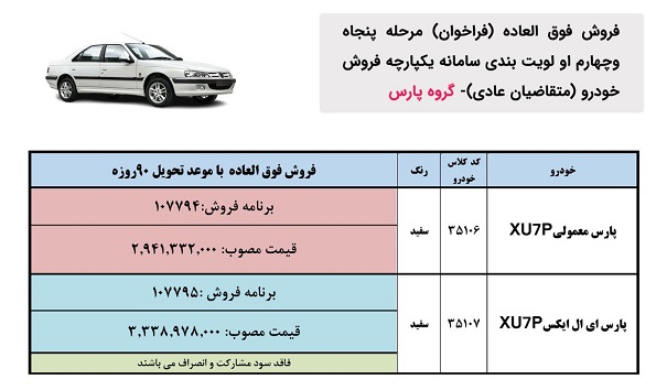 ثبت نام پژو پارس در سامانه یکپارچه 